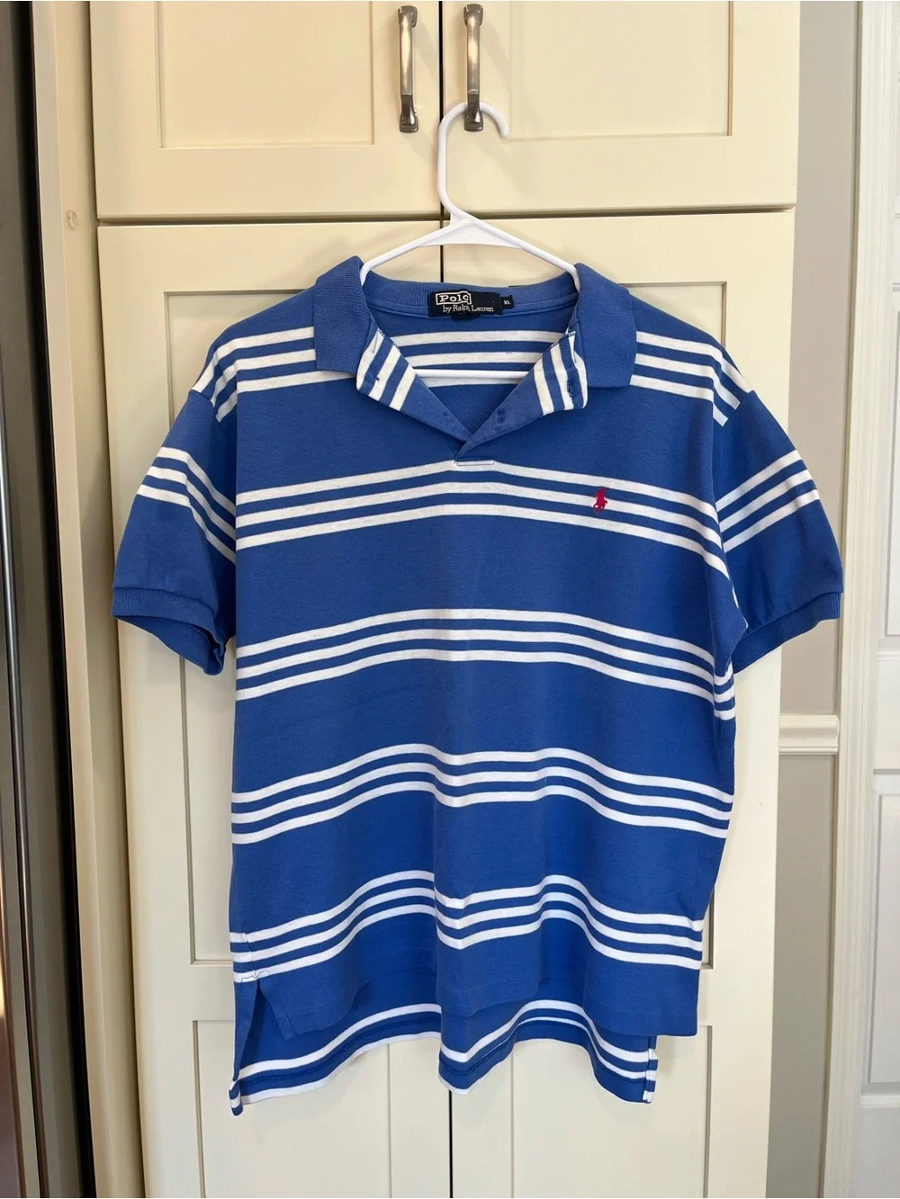 Polo Ralph Lauren Blue & White Striped Polo Shirt
